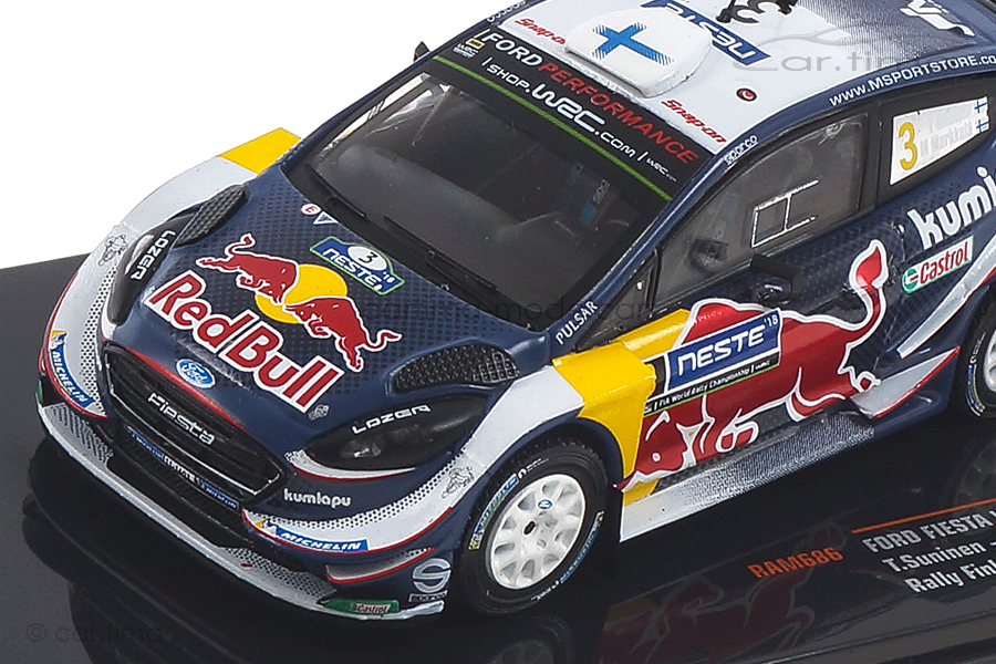 Ford Fiesta WRC Rallye Finnland 2018 Suninen/Markkula IXO 1:43 RAM686