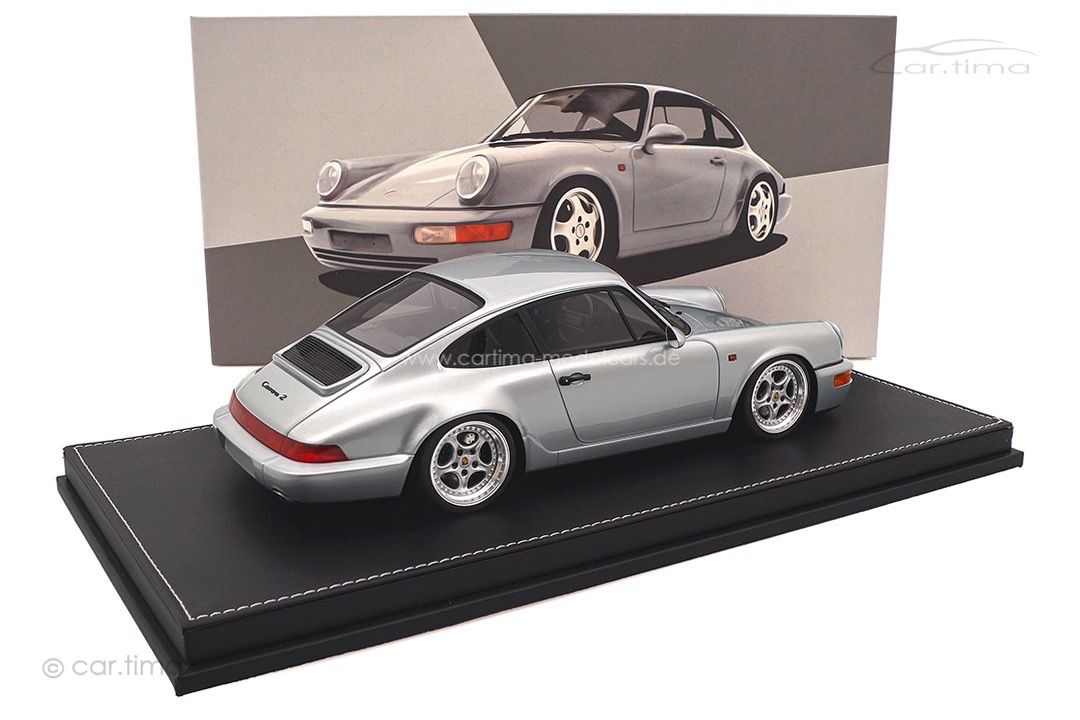 Porsche 911 (964) Carrera 2 Polarsilber Speedline RS Alufelgen car.tima CUSTOMIZED 1:18