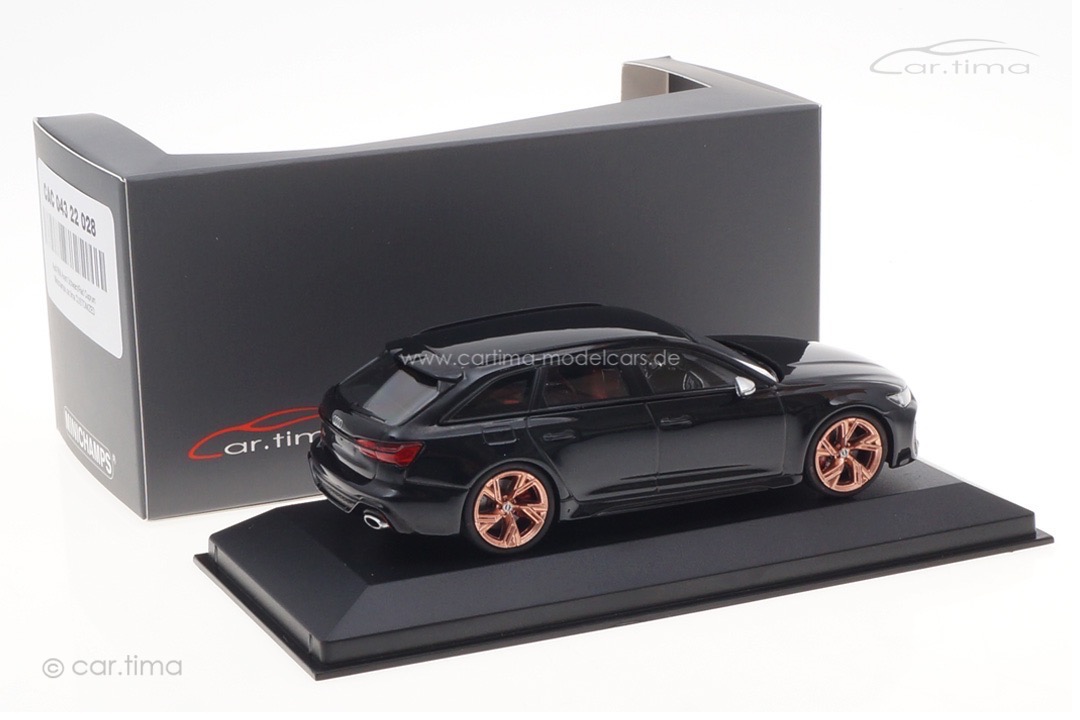 Audi RS6 Avant Schwarz/Rad Cuprum Minichamps car.tima CUSTOMIZED 1:43