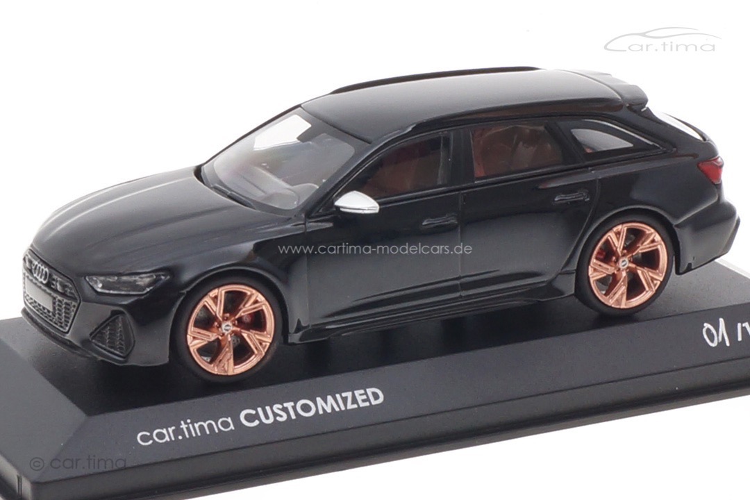 Audi RS6 Avant Schwarz/Rad Cuprum Minichamps car.tima CUSTOMIZED 1:43