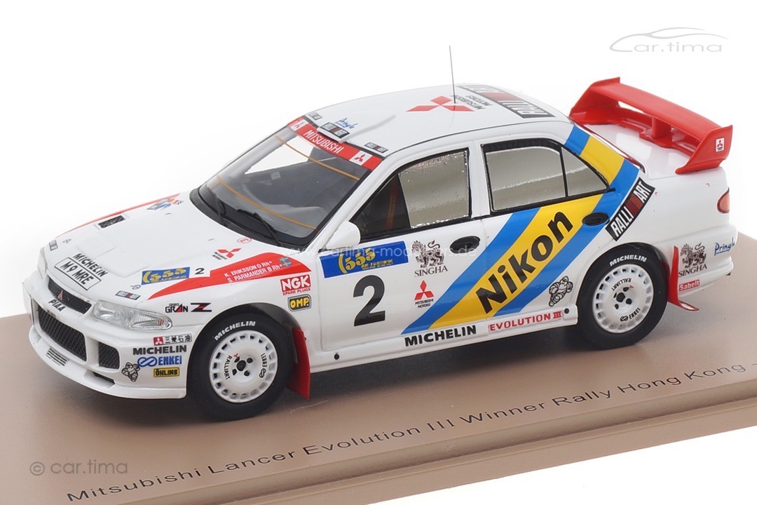 Mitsubishi Lancer EVOLUTION III Winner Rallye Hong Kong 1995 Eriksson/Parmander Spark 1:43 S6507