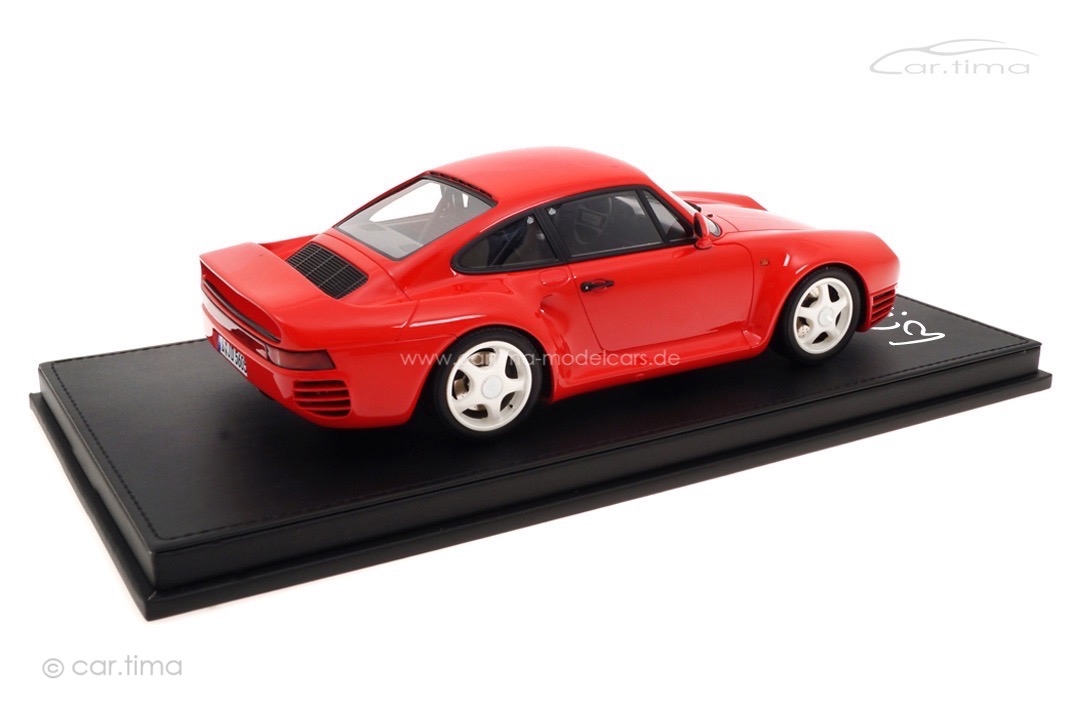 Porsche 959 Indischrot Originalsignatur Walter Röhrl car.tima 1:18 CAR01825028-SIG
