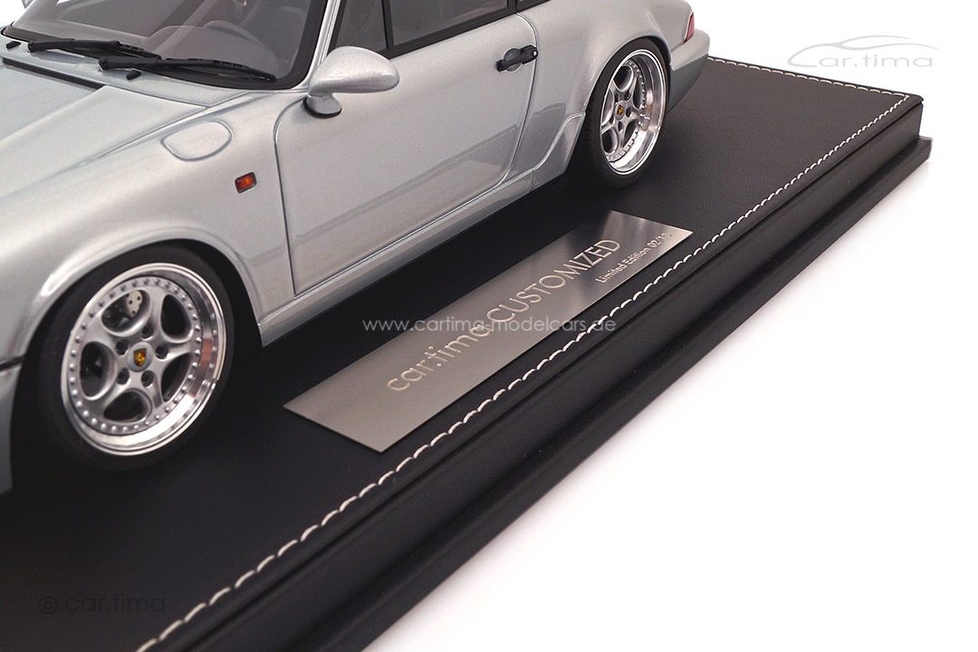 Porsche 911 (964) Carrera 2 Polarsilber Speedline RS Alufelgen car.tima CUSTOMIZED 1:18