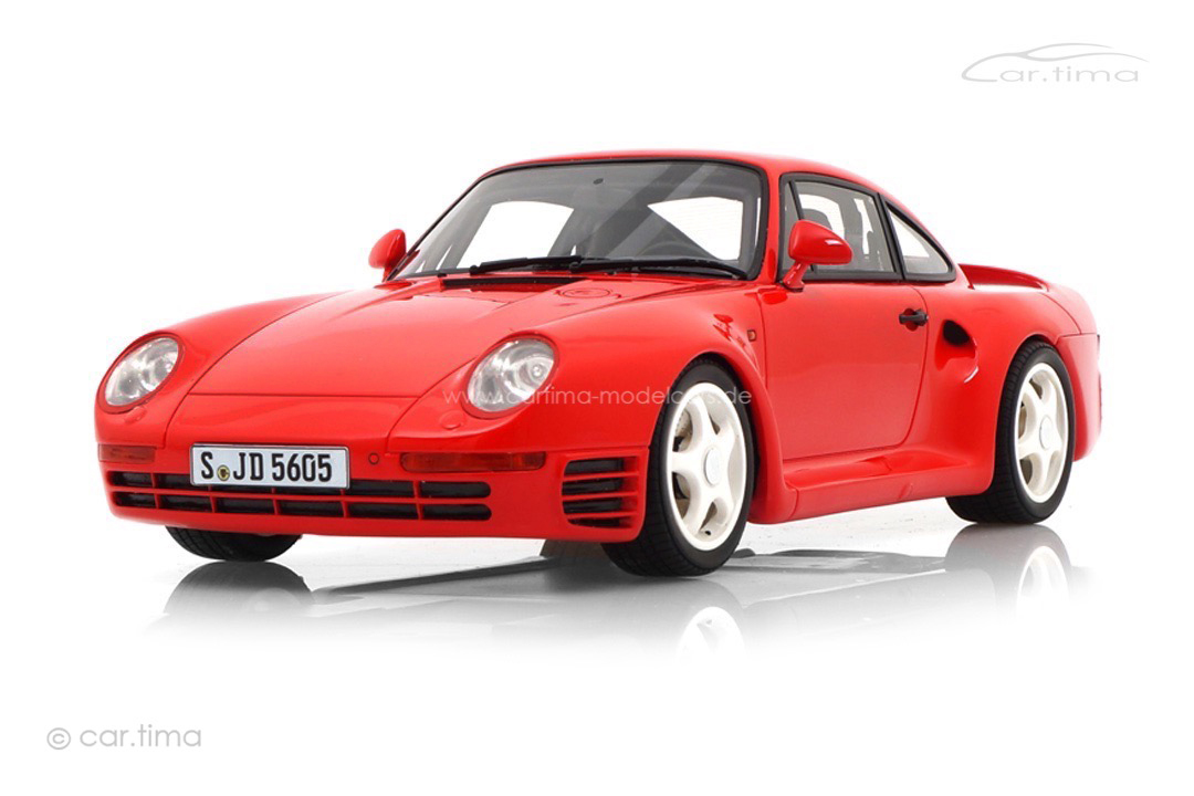 Porsche 959 Indischrot Originalsignatur Walter Röhrl car.tima 1:18 CAR01825028-SIG