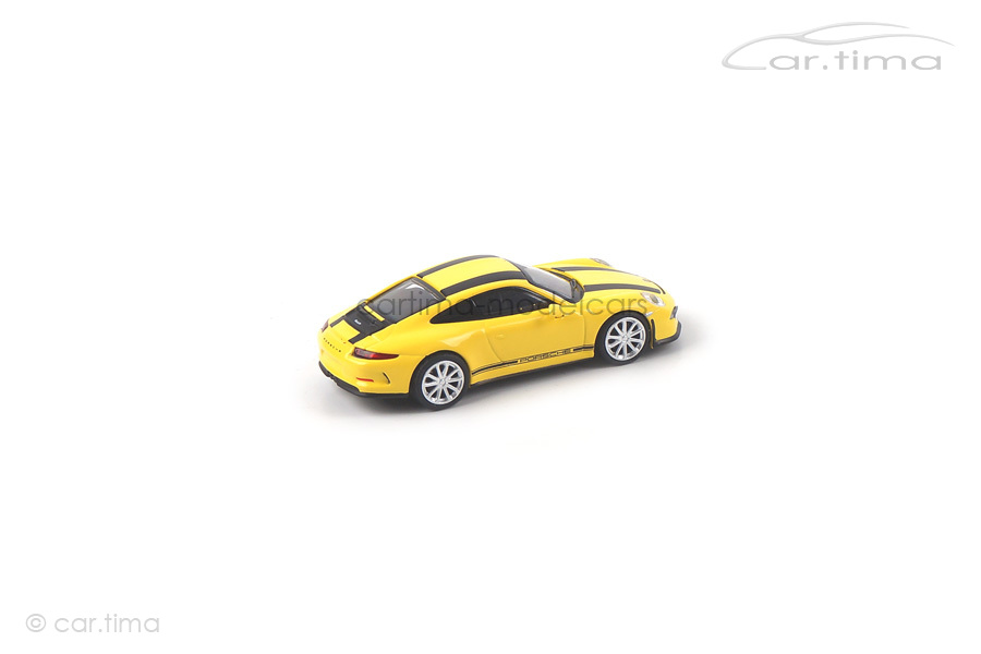 Porsche 911 (991) R Racinggelb/Dekorstreifen schwarz Minichamps 1:87 870066222