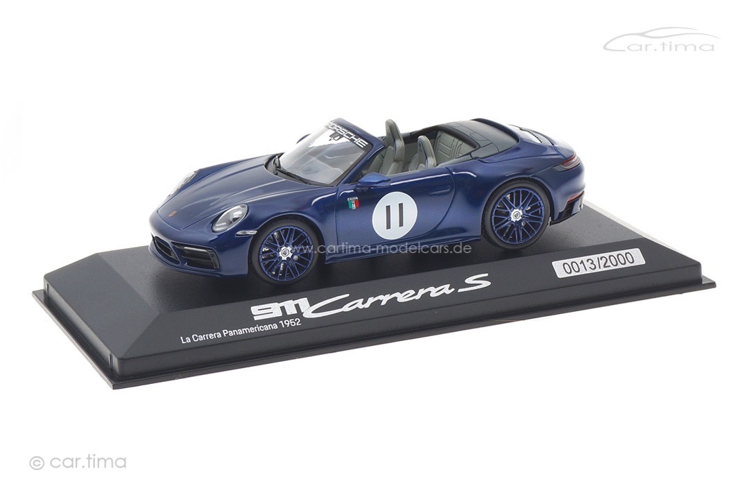 Porsche 911 (992) Carrera S Panamericana Enzianblau Minichamps 1:43 WAP0200460SCAR