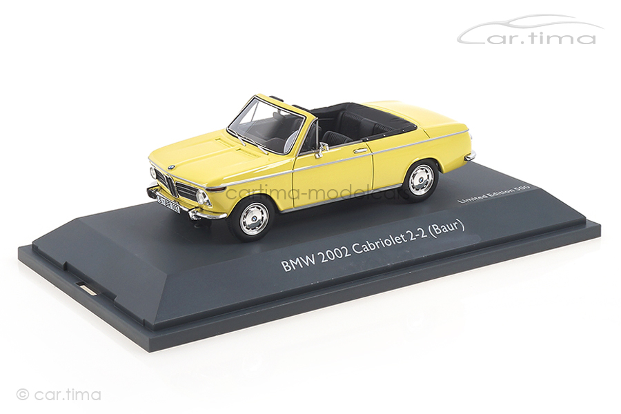 BMW 2002 Baur Cabrio gelb Schuco 1:43 450908500
