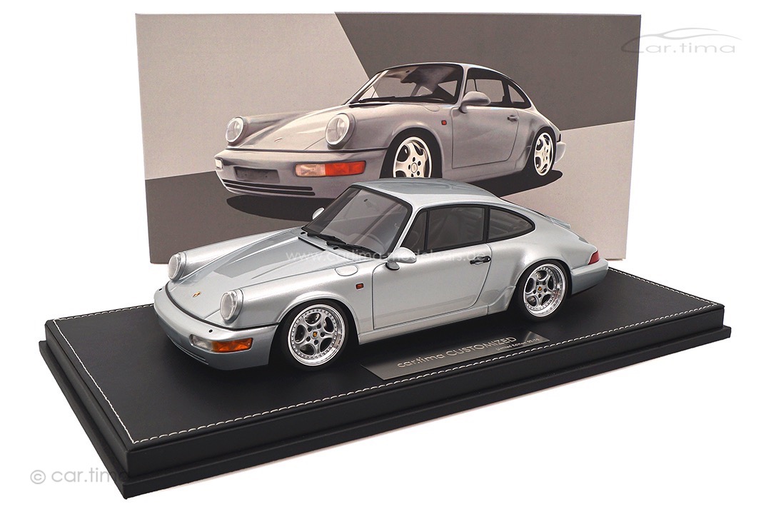Porsche 911 (964) Carrera 2 Polarsilber Speedline RS Alufelgen car.tima CUSTOMIZED 1:18