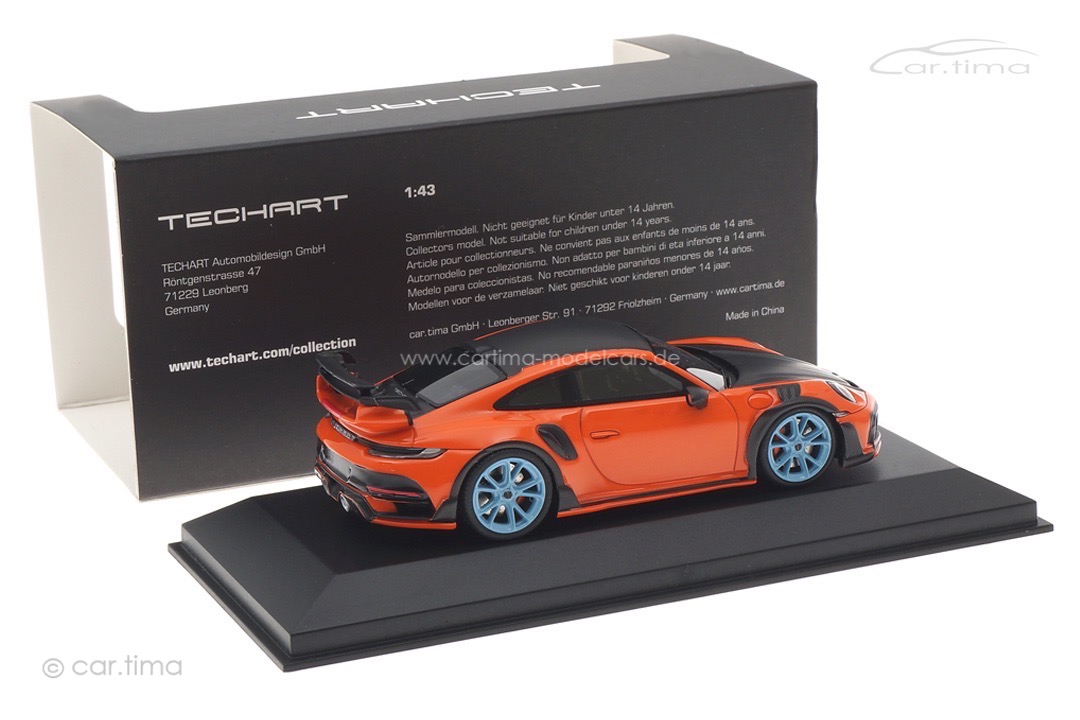 TECHART GTstreet R (Basis 992 Turbo) Gulforange/Rad Gulfblau car.tima CUSTOMIZED CAC04323008
