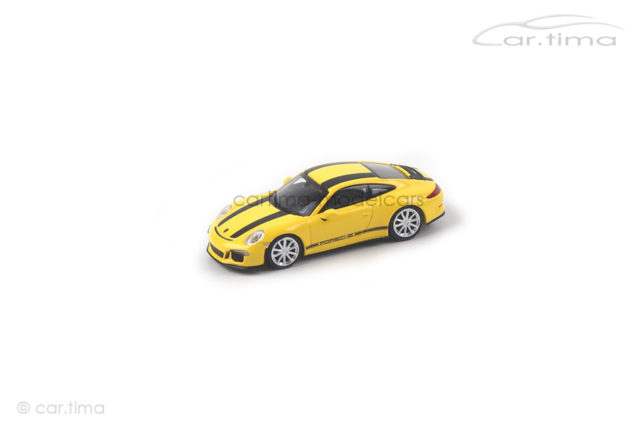 Porsche 911 (991) R Racinggelb/Dekorstreifen schwarz Minichamps 1:87 870066222