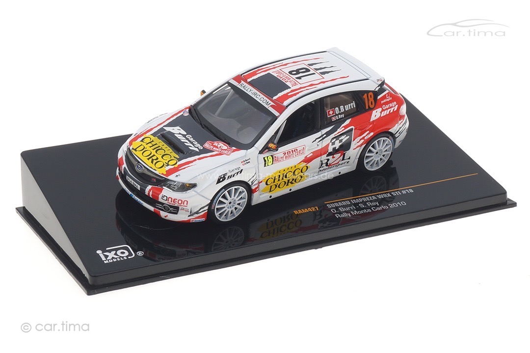Subaru Impreza WRX STI Rallye Monte Carlo 2010 Burri/Rey IXO 1:43 RAM427
