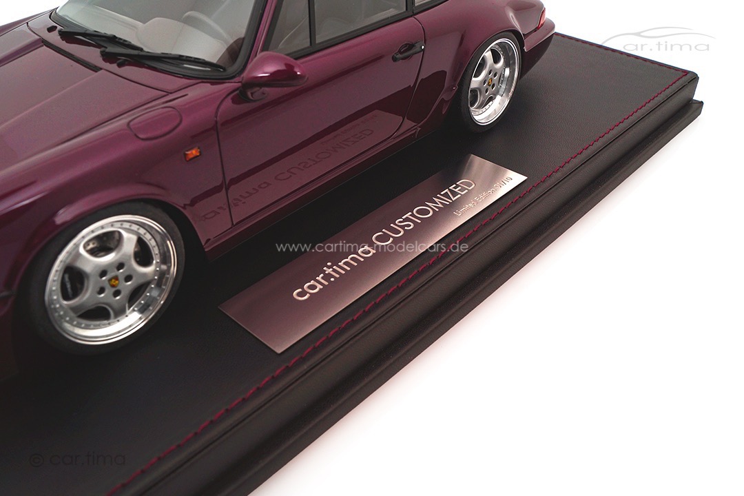 Porsche 911 (964) Carrera 2 Amethyst met. Speedline Alufelgen car.tima CUSTOMIZED 1:18