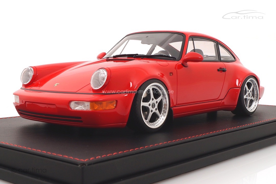 Porsche 911 (964) Carrera 30 Jahre Jubi Indischrot OZ Mito Alu-Felgen car.tima CUSTOMIZED 1:18