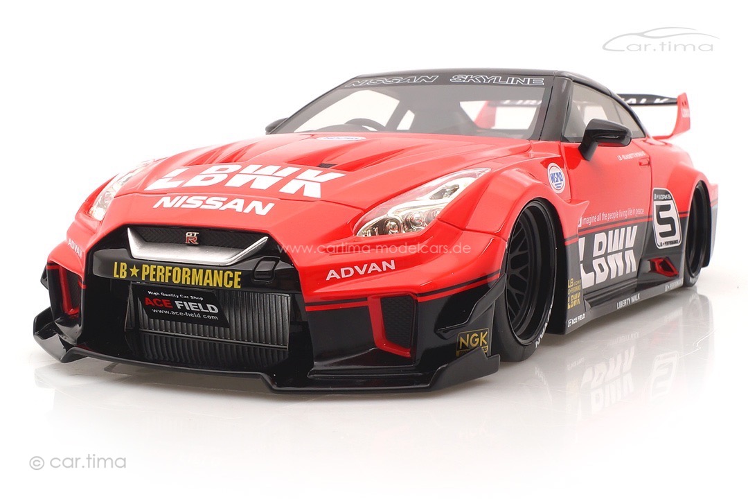 NISSAN 35GT-RR LB-Silhouette Works GT Ver.1 rot/schwarz TopSpeed 1:18 TS0354
