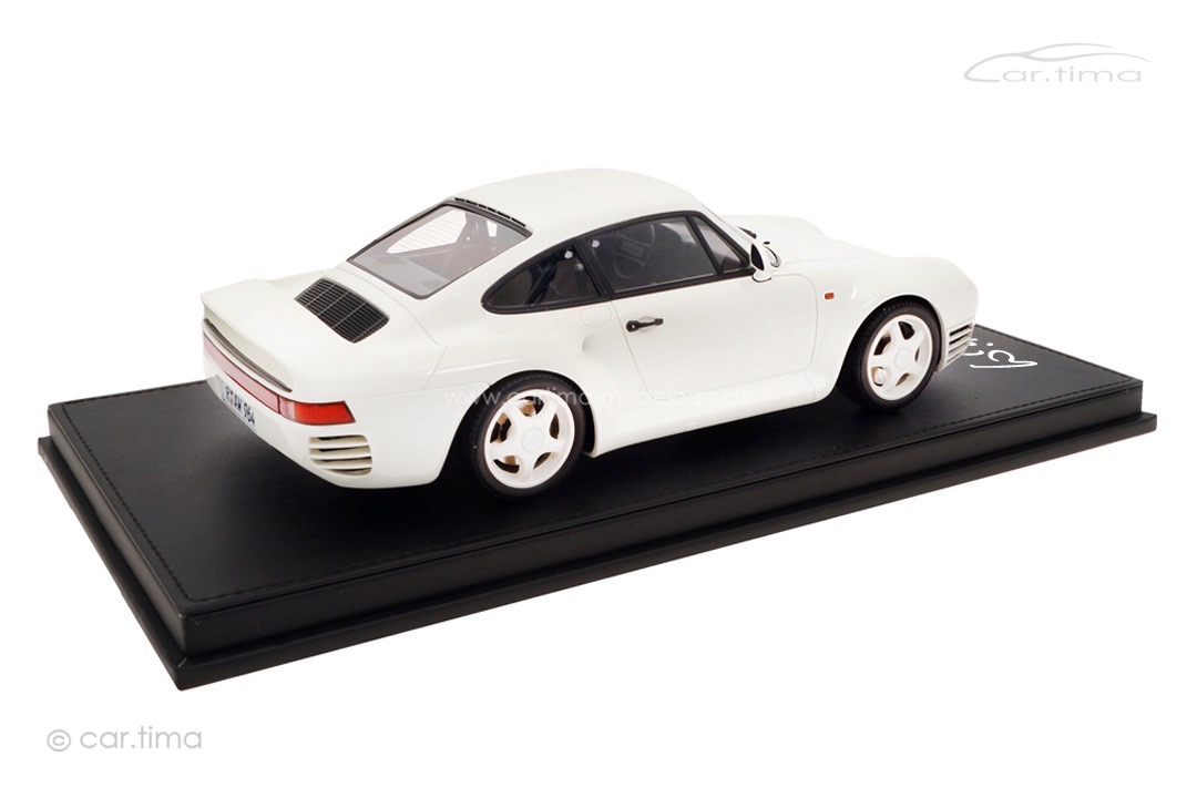 Porsche 959 Grandprix-weiß Originalsignatur Walter Röhrl car.tima 1:18 CAR01825029-SIG