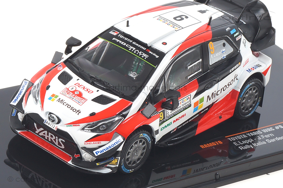 Toyota Yaris WRC Italien Rallye 2018 Lappi/Ferm IXO 1:43 RAM678