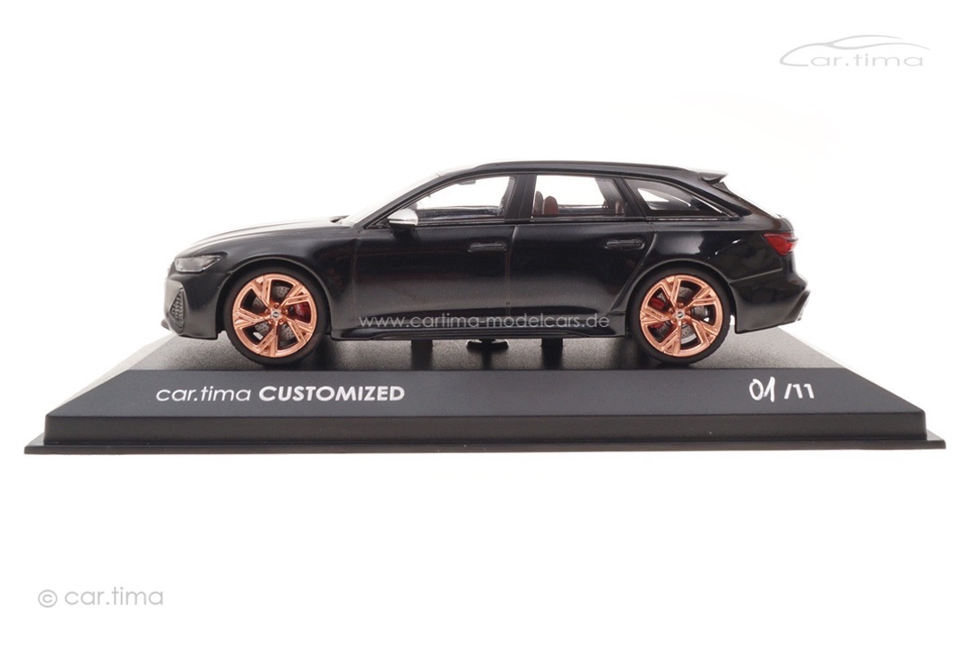 Audi RS6 Avant Schwarz/Rad Cuprum Minichamps car.tima CUSTOMIZED 1:43