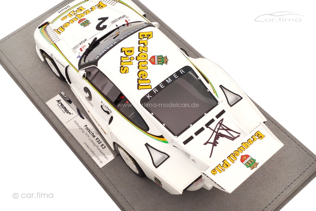 Porsche 935 K3 Nürburgring 1979 Originalsignatur Klaus Ludwig Kremer Collection car.tima 1:18