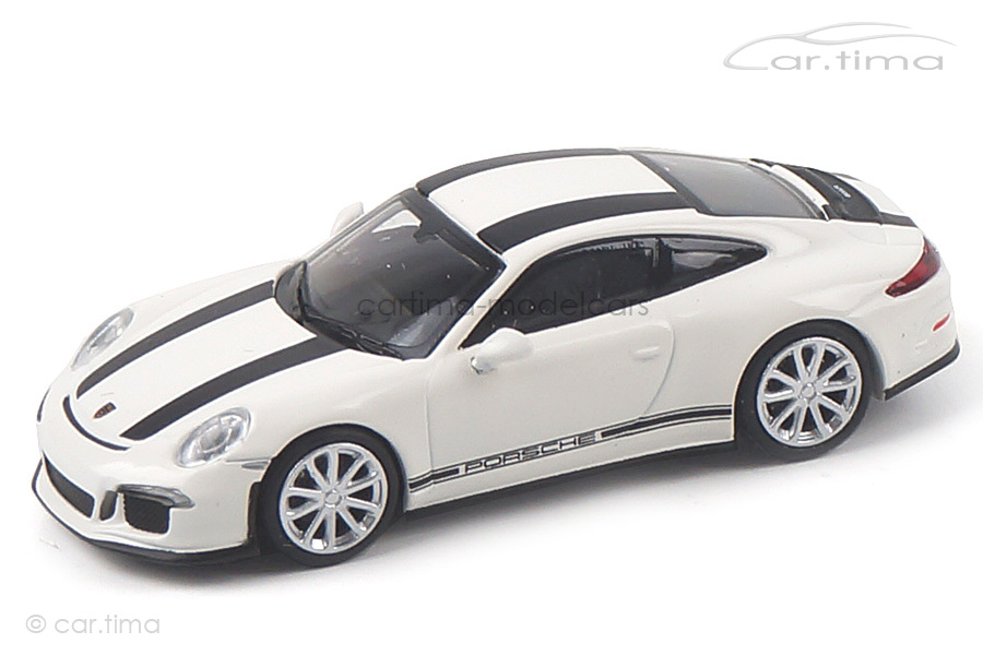 Porsche 911 (991) R weiß/Dekorstreifen schwarz Minichamps 1:87 870066226