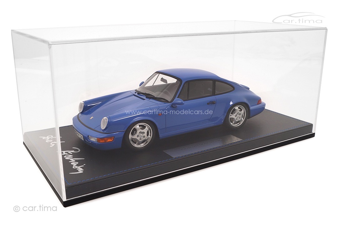 Porsche 911 (964) Carrera RS Maritimblau Originalsignatur Dieter Röscheisen car.tima 1:18