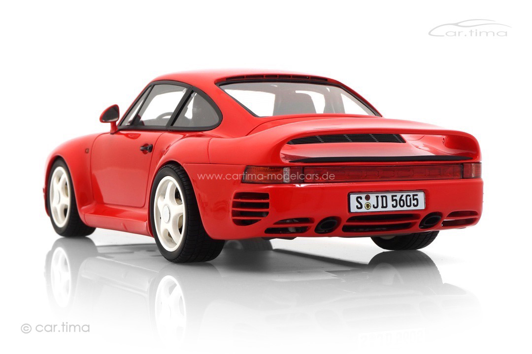 Porsche 959 Indischrot Originalsignatur Walter Röhrl car.tima 1:18 CAR01825028-SIG