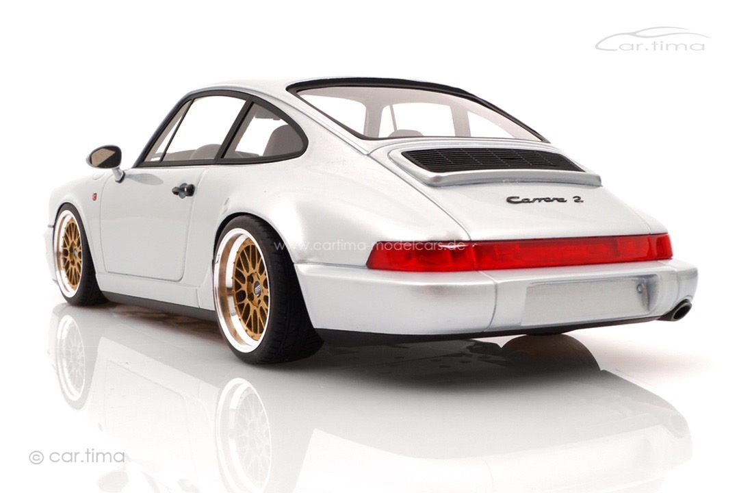 Porsche 911 (964) Carrera 2 Polarsilber BBS Le Mans Alufelgen car.tima CUSTOMIZED 1:18