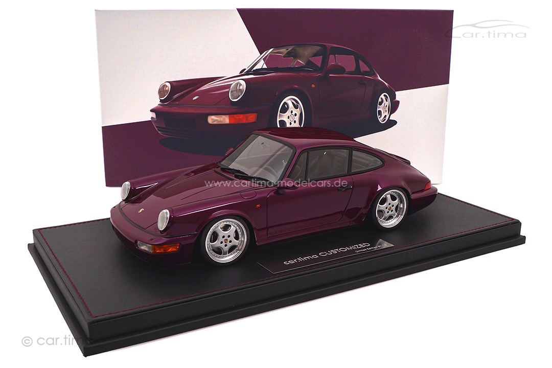 Porsche 911 (964) Carrera 2 Amethyst met. Speedline Alufelgen car.tima CUSTOMIZED 1:18