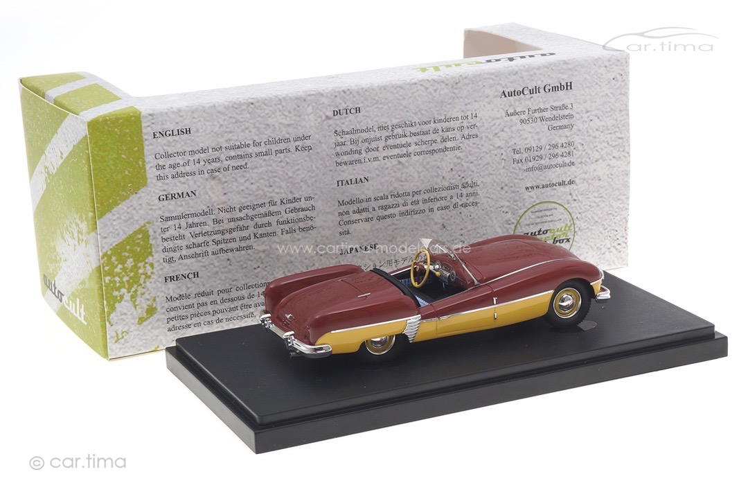 Babich Leningrad 1956 dunkelrot/gelb autocult 1:43 06050