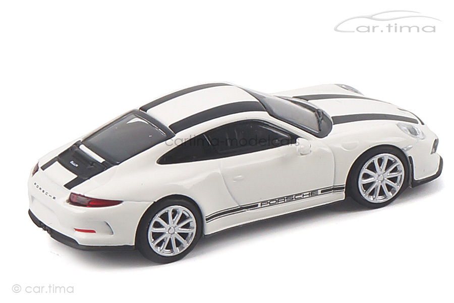 Porsche 911 (991) R weiß/Dekorstreifen schwarz Minichamps 1:87 870066226