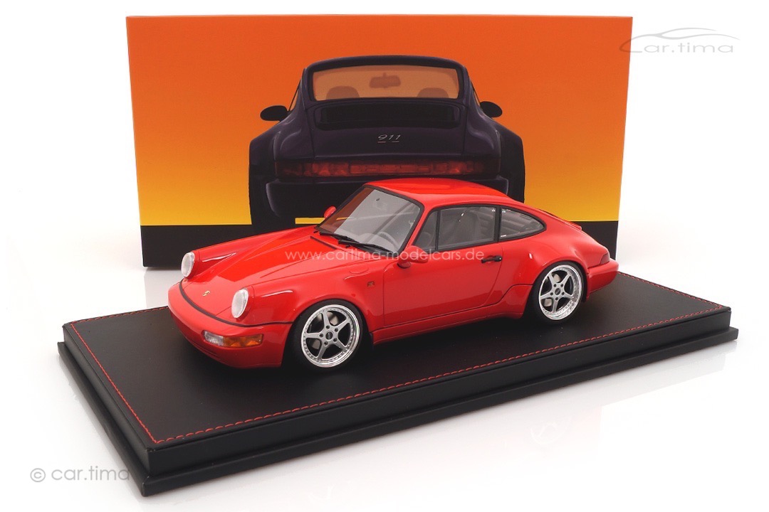 Porsche 911 (964) Carrera 30 Jahre Jubi Indischrot OZ Mito Alu-Felgen car.tima CUSTOMIZED 1:18